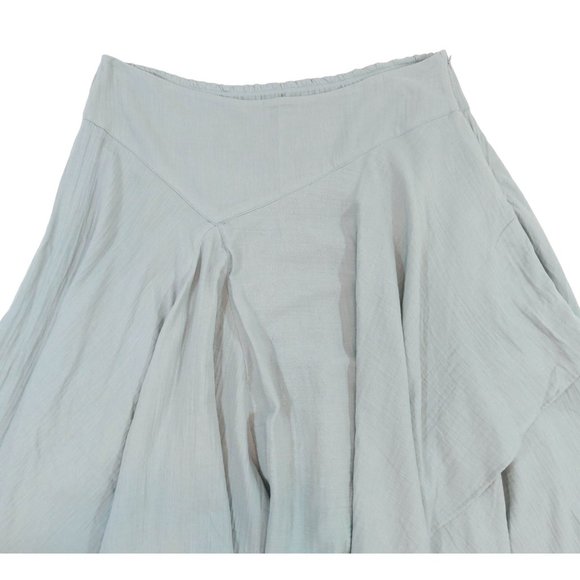 SOFT SURROUNDINGS Size 1X Sea Green Essential Gauze Asymmetric Midi Skirt NWT - Picture 2 of 7